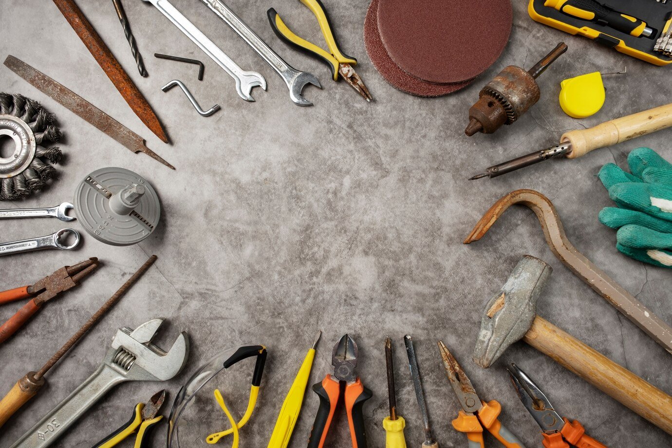 Top View International Worker S Day With Engineer Tools 23 2150269687