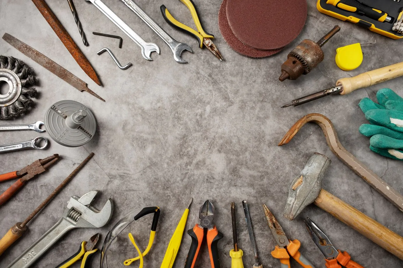 Top View International Worker S Day With Engineer Tools 23 2150269687